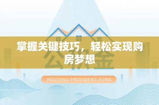 厦门掌握关键技巧，轻松实现购房梦想