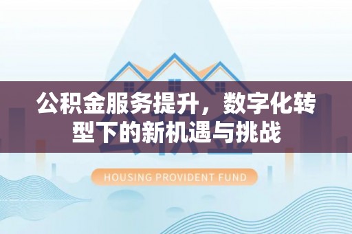 厦门公积金服务提升，数字化转型下的新机遇与挑战