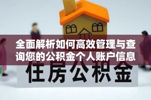 厦门全面解析如何高效管理与查询您的公积金个人账户信息