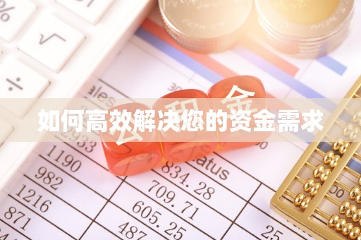 厦门如何高效解决您的资金需求